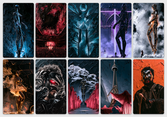 AHTD Pack — ten wallpapers preview on grey