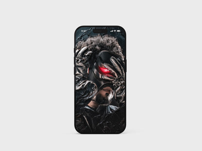AHTD Pack — masked figure with a red eye on an iPhone